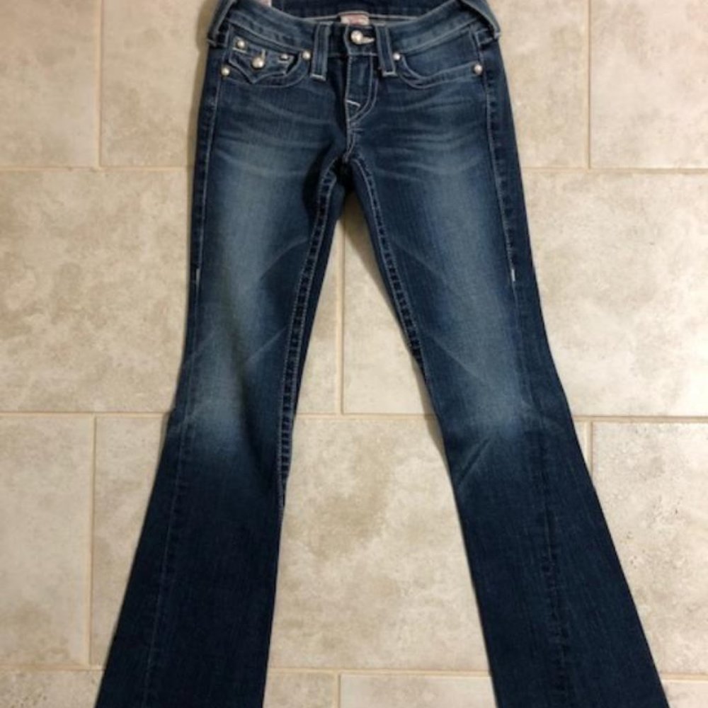 TRUE RELIGION Bootleg Denim Wash Size 24 EUC